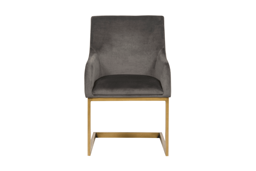Holly Cantilever Armchair Pebble front