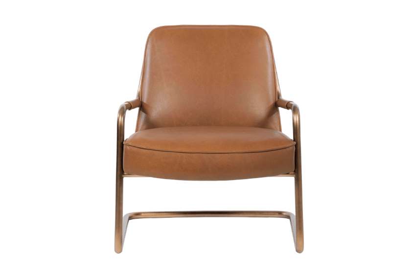 Paulo Lounge Chair Brown front