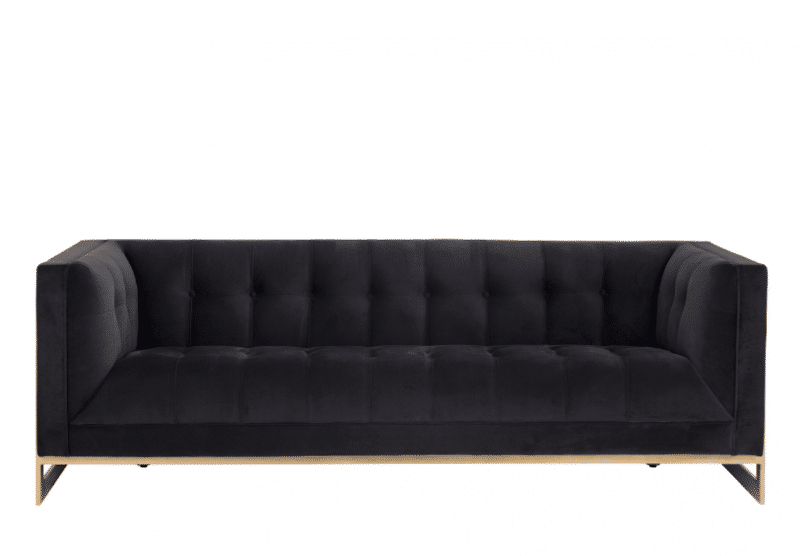 Ekon Sofa Black front