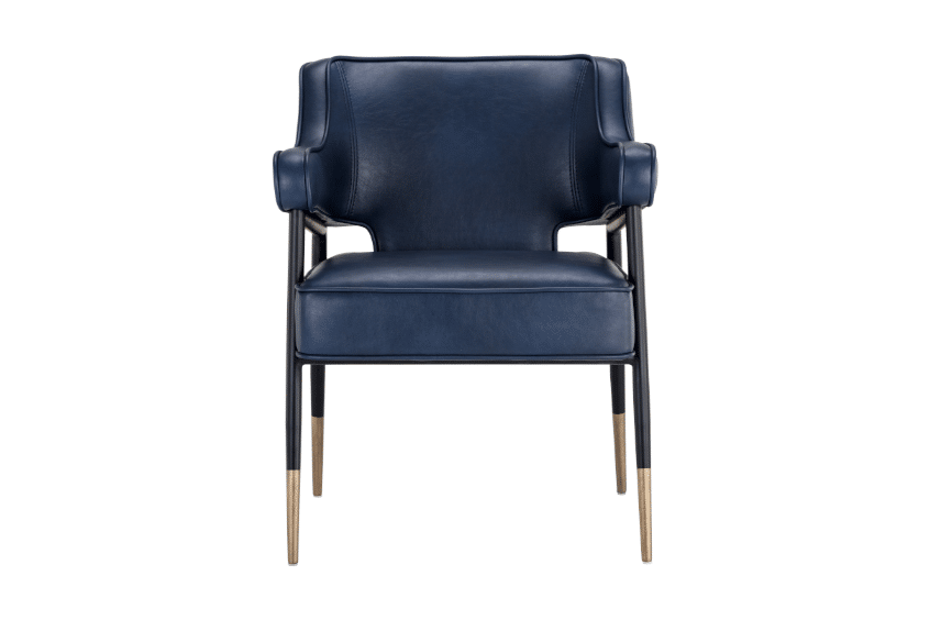 Derome Dining Armchair Blue front