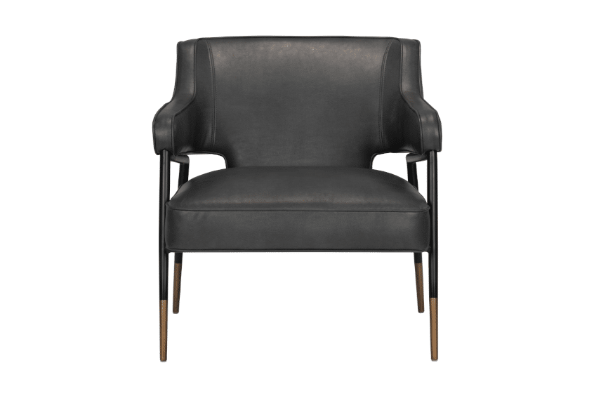Derome Lounge Chair black front