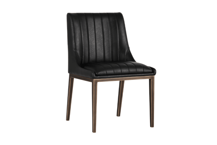 Halden Dining Chair Black 45 degree right side