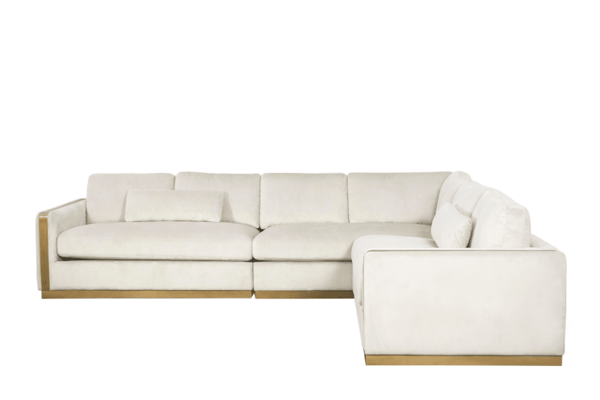 Lean Sectional Sofa Prosecco front