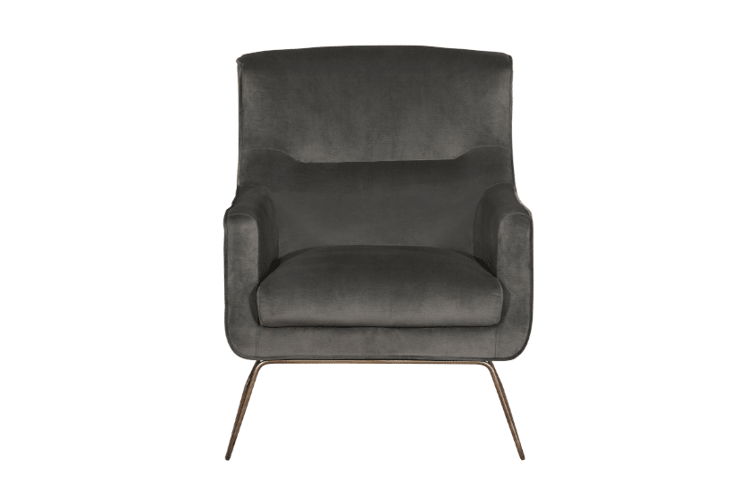Theo Lounge Chair Pebble front
