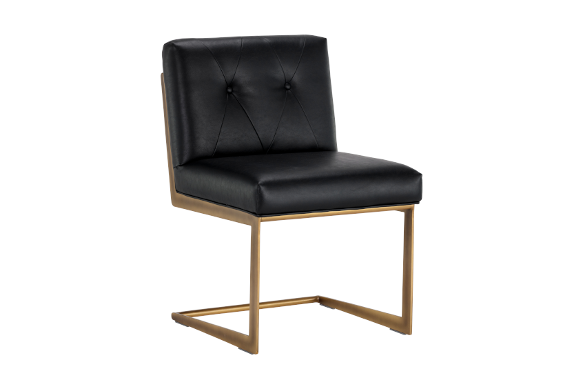 Virelles Dining Chair Black 45 degree right side